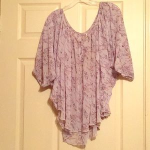 Wide sleeve boho top